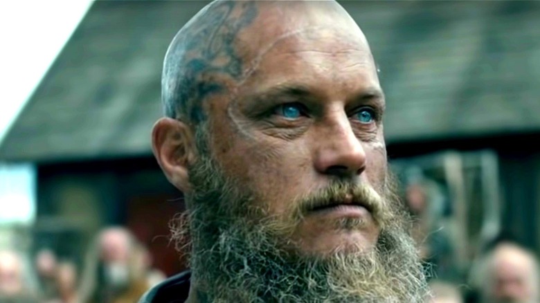 Ragnar looks intense in Vikings