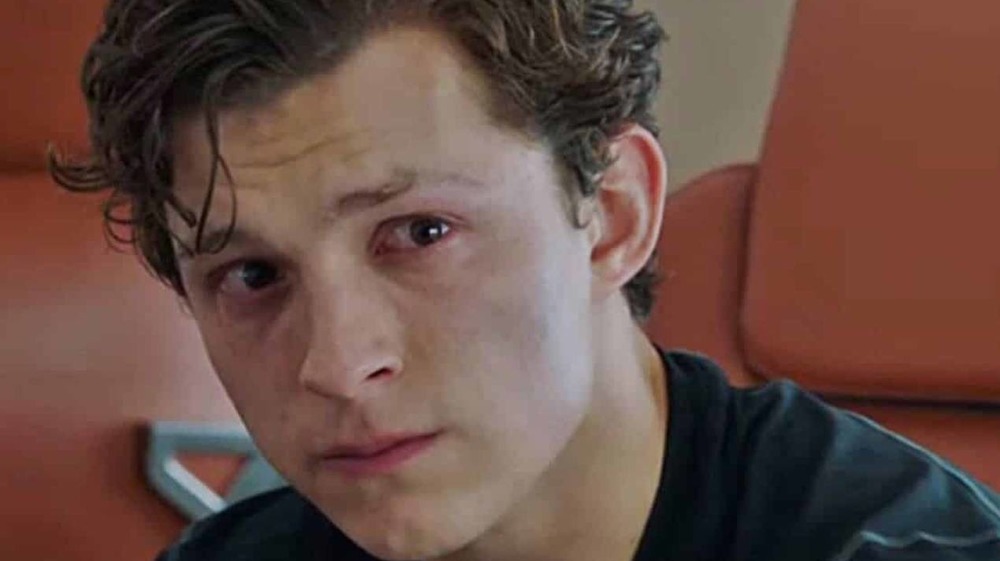 Peter Parker crying