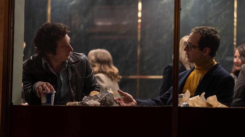 Bruce Springsteen and Jon Landau sharing drinks in "Springsteen: Deliver Me from Nowhere" (2025)