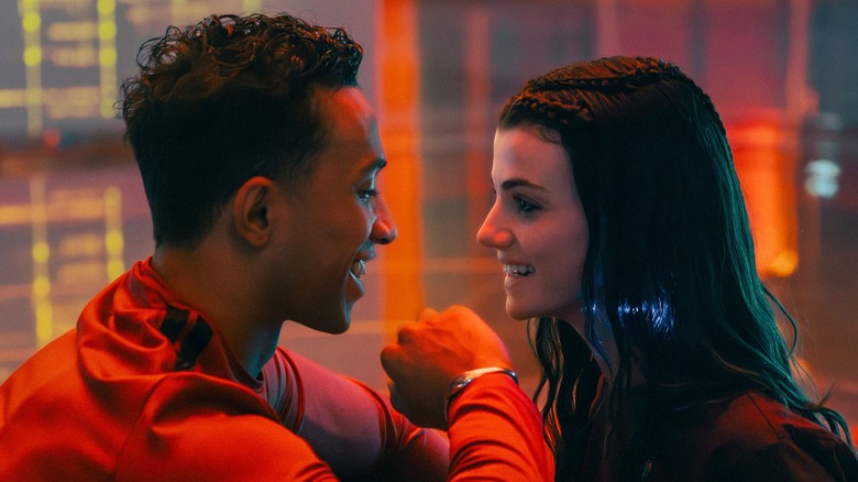 Caleb and Tarima flirting on Star Trek: Starfleet Academy (2026)