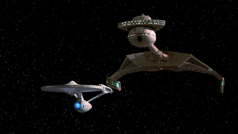 Enterprise and Klingon ship