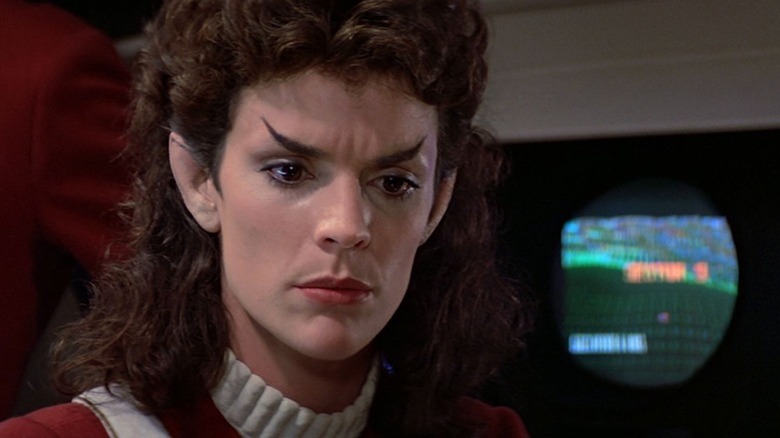 Saavik furrows her brow in Star Trek III: The Search for Spock