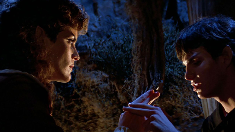 Saavik and Spock share the Pon-Farr ritual by touching hands in Star Trek III: The Search for Spock