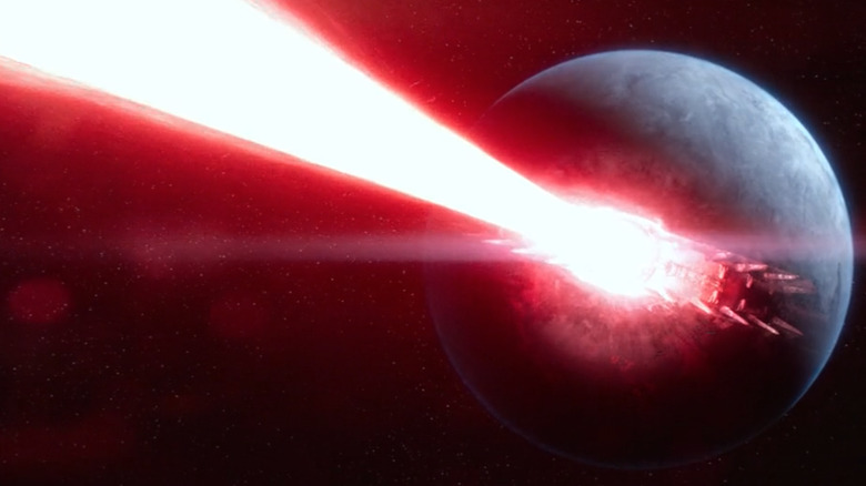Starkiller Base firing beam