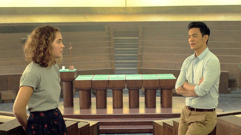Richardson talking to John Cho