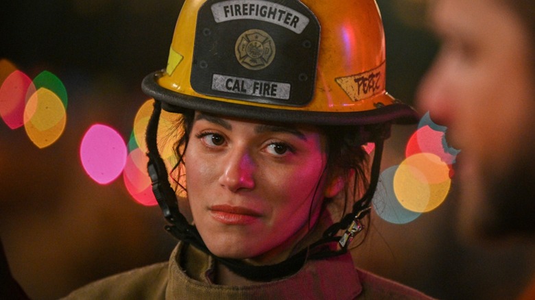 Gabi wearing her uniform at night in Fire Country