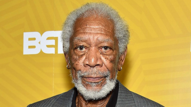 Morgan Freeman smiling at a BET event