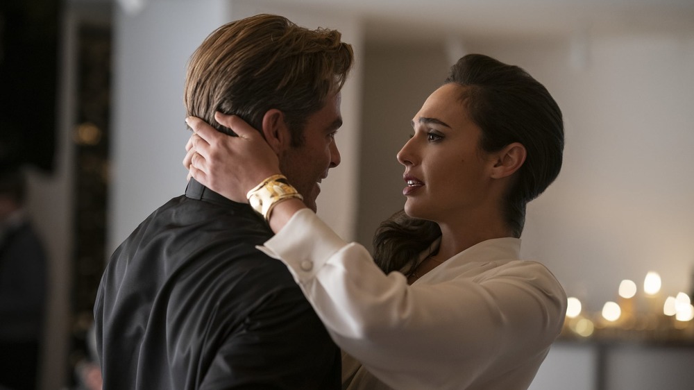 Diana Prince and Steve Trevor hugging