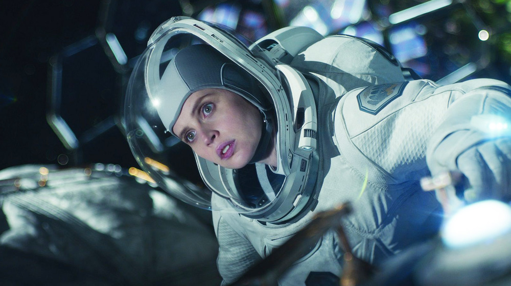 The Midnight Sky Felicity Jones in astronaut suit