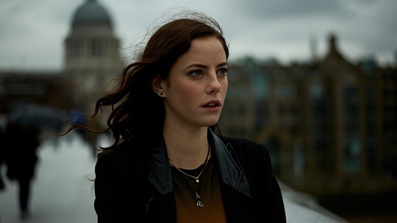 Effy outside on bridge