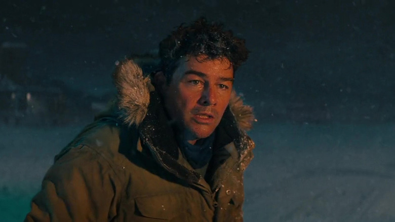 Mark in snow looking scared