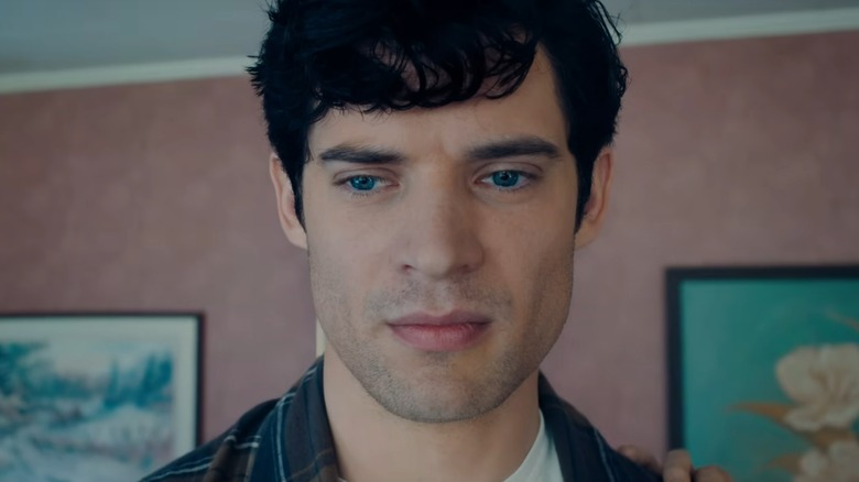 Clark looking serious in 