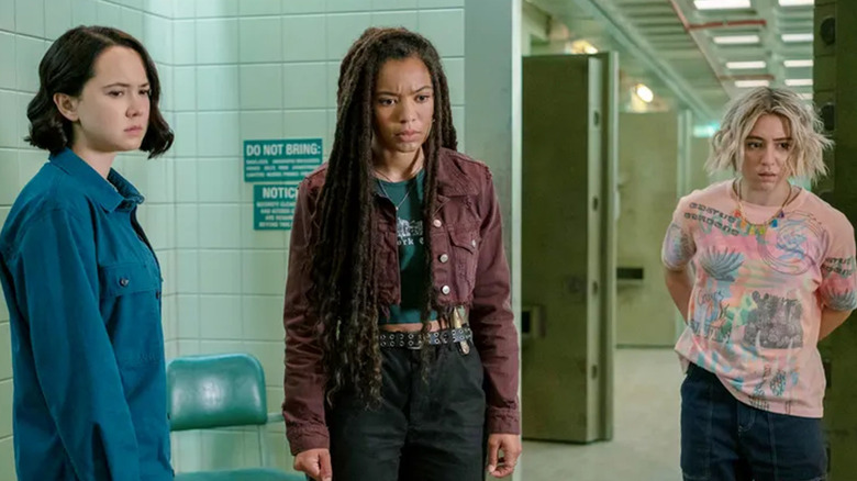 Emma, Marie, and Jordan are shocked in "Gen V" (2023-2025)