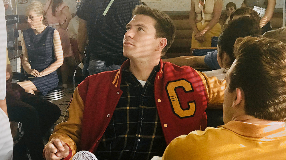 Jesse Kove in letterman jacket