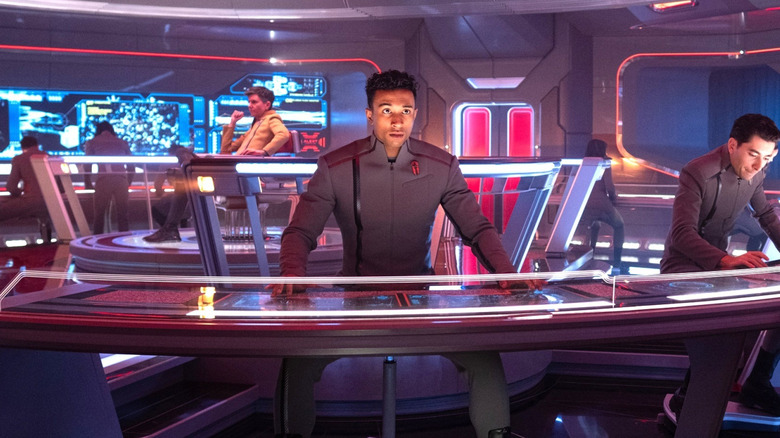 Caleb Mir staring ahead in Star Trek: Starfleet Academy