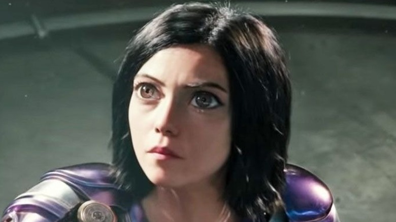 Alita in armor in Alita: Battle Angel