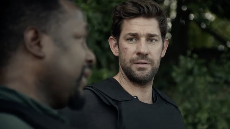 Jack Ryan wears bulletproof vest 