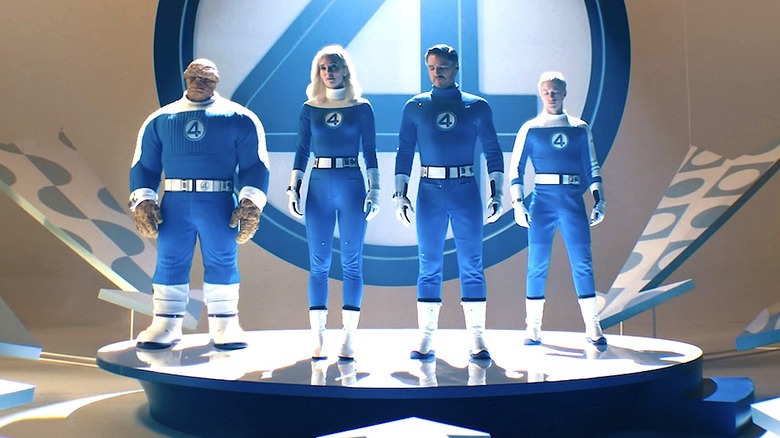 The Fantastic Four posing for the audience in The Fantastic Four: First Steps (2025)