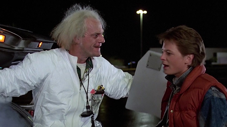 Doc Brown and Marty McFly talking