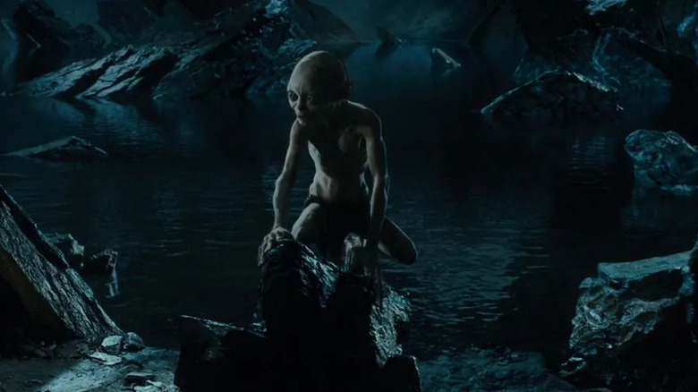 Bilbo Baggins plays riddles with Gollum