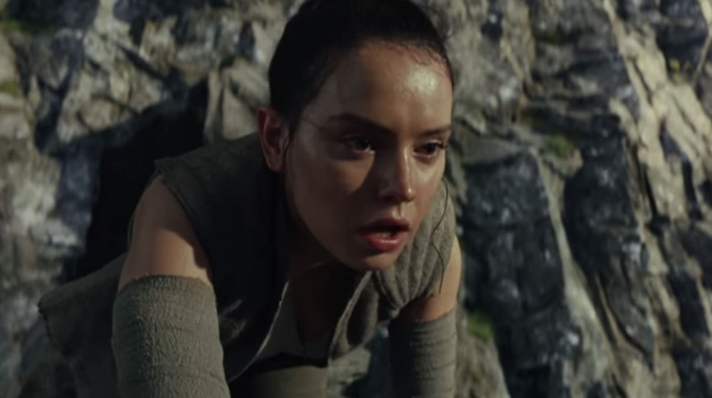 Rey during Last Jedi training