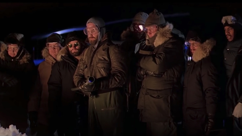 The men outside in their parkas in The Thing