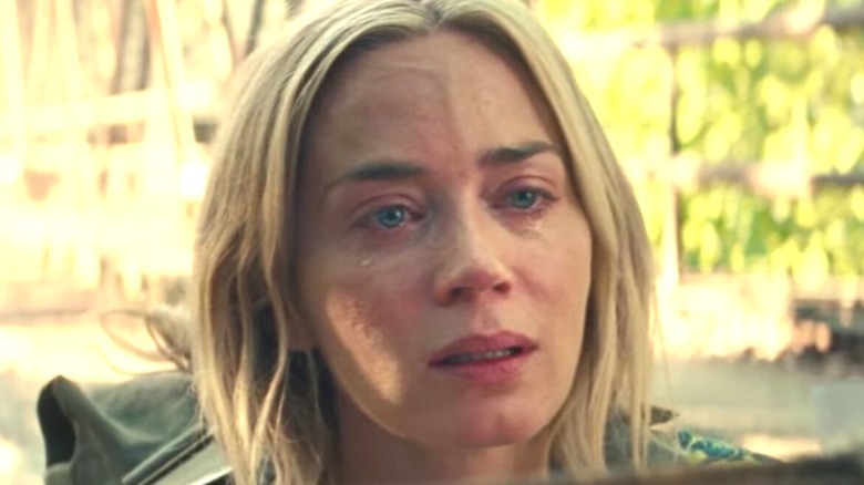 Emily Blunt Evelyn Abbott crying