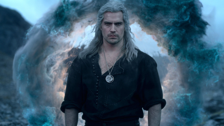 Henry Cavill's Geralt of Rivia walking in The Witcher