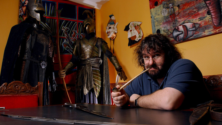 Peter Jackson at home in his study