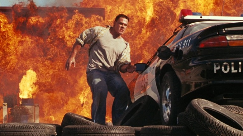 John Triton flees explosion