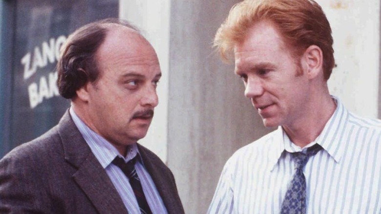 Dennis Franz and David Caruso in NYPD Blue