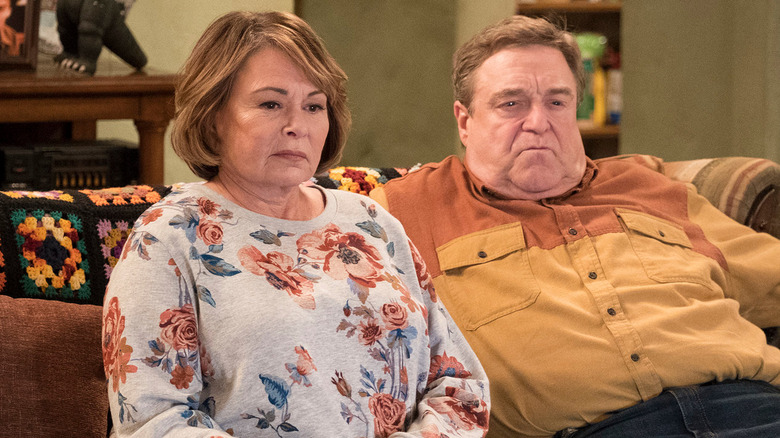 Roseanne Barr and John Goodman in Roseanne
