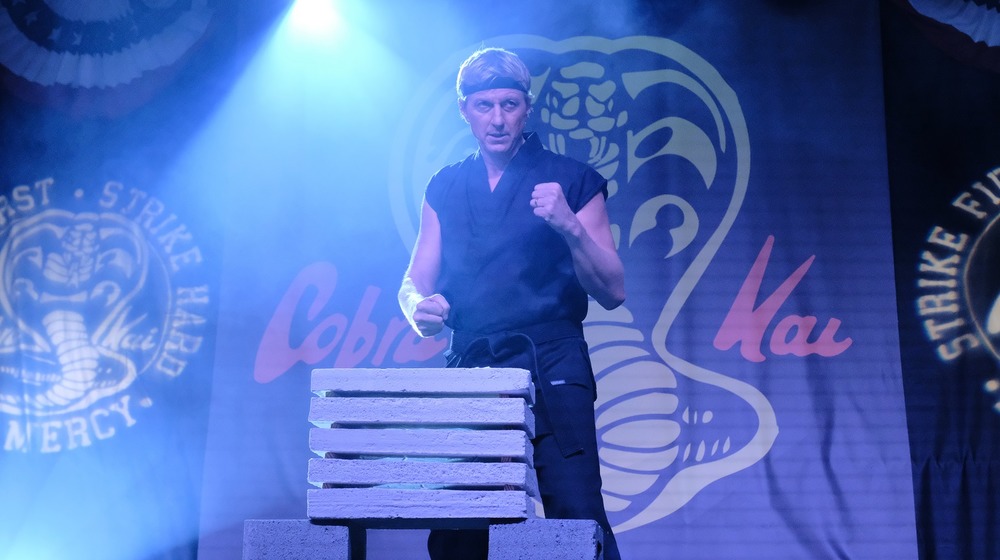 Johnny Lawrence punches concrete in Cobra Kai