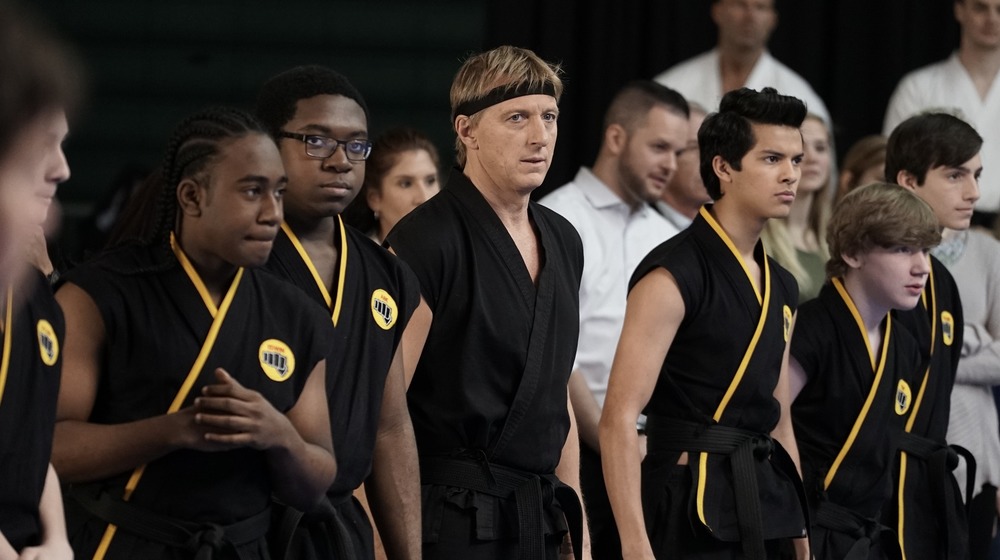 Johnny Lawrence and Cobra Kai students