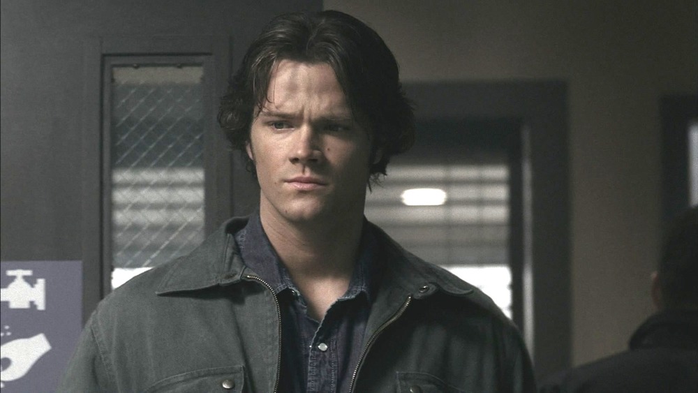 Jared Padalecki as Sam Winchester looking concerned on Supernatural