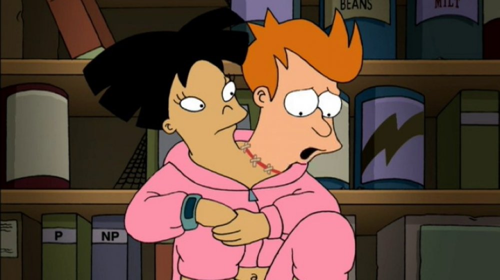 Amy and Fry from Comedy Central's Futurama