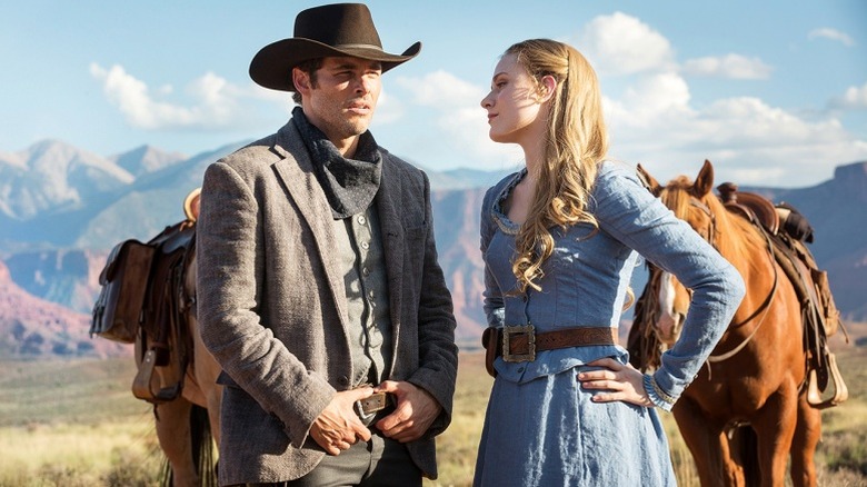 James Marsden and Evan Rachel Wood on Westworld