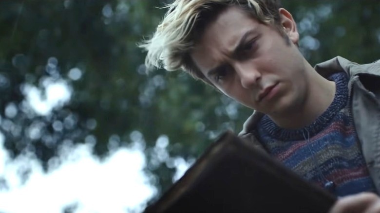 Light Turner looks at the Death Note and frowns