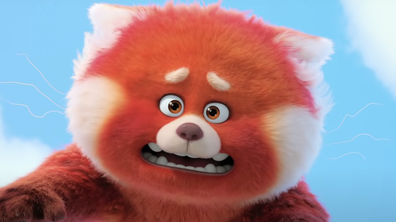 Mei as red panda agitated