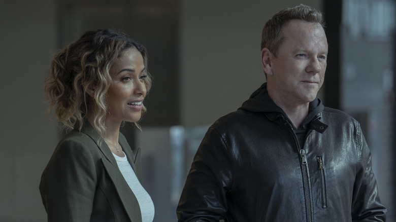 Hailey Winton and John Weir in lobby