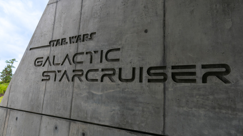 The Disney World sign for Star Wars Galactic Starcruiser Hotel