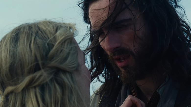 Heathcliff starring at Catherine in "Wuthering Heights"