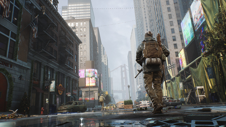 The day before survivor walking through city