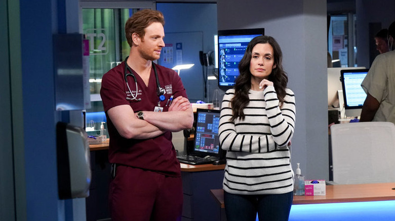 Dr. Halstead and Dr. Manning upset on Chicago Med