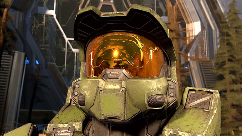 Halo Infinite Master Chief helmet close up