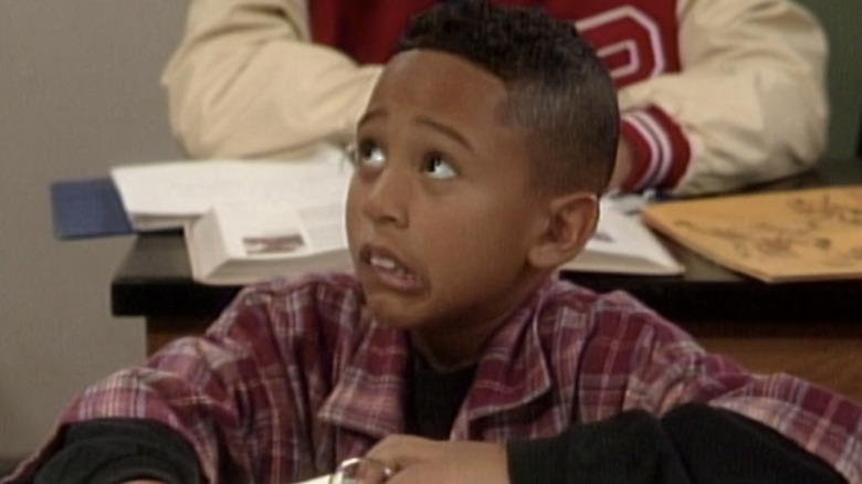 Tahj Mowry looking scared in Smart Guy