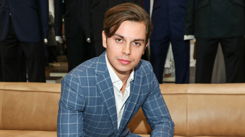 Jake T. Austin looks at the camera