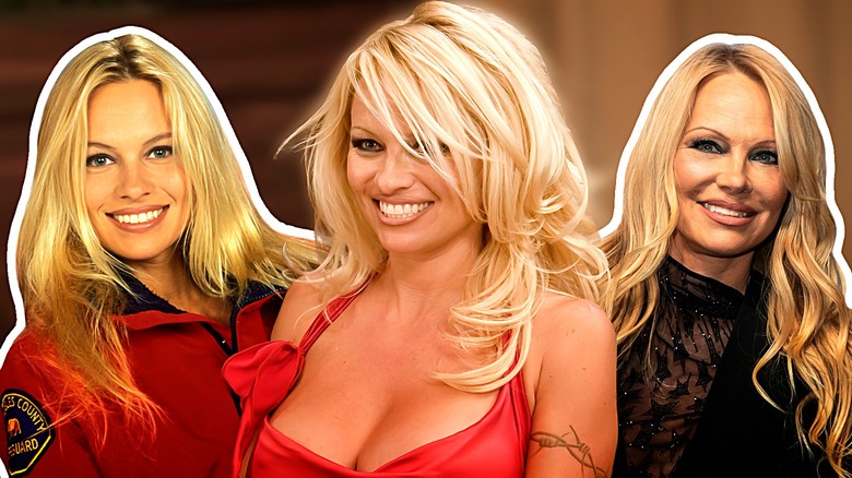 Pamela Anderson smiling over the years