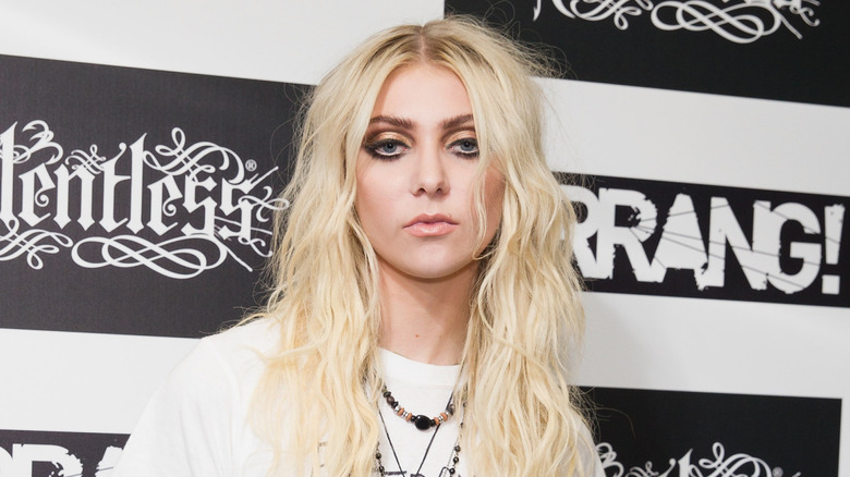 Taylor Momsen in white shirt