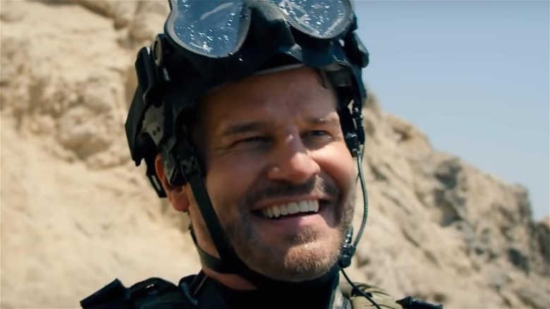 David Boreanaz smiling on SEAL Team